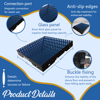 Carreaux de piste de danse magnétiques 3D LED éblouissants pour les fêtes en plein air et les mariages Produit d'éclairage de scène