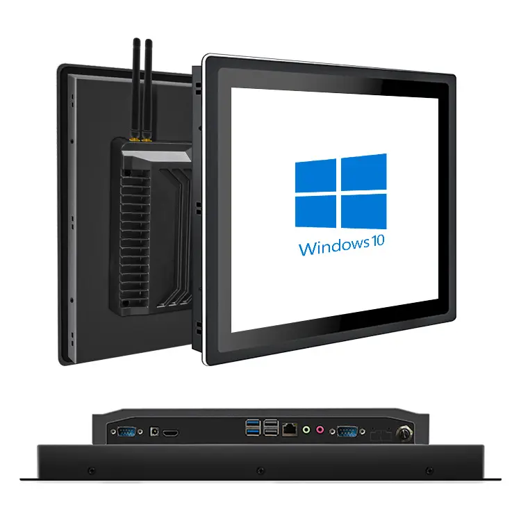 Computer di controllo industriale senza ventaglio impermeabile 4g Wifi robusto Mini Touch Pc Intel Quad Core I3 I5 I7 Windows10 11