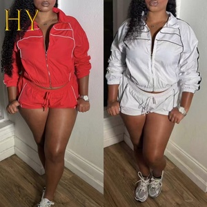 Giacca a vento con cerniera <span class=keywords><strong>di</strong></span> alta qualità con Logo personalizzato 2025 da donna e pantaloncini da ginnastica Set da allenamento nuovo <span class=keywords><strong>abbigliamento</strong></span> personalizzabile - Product Image 2