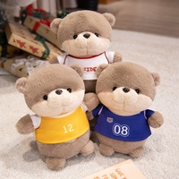 Boneka Beruang Laut Realistis Grosir Pabrik OEM ODM, Mainan Plush Olahraga dengan Jersey, Boneka Hewan Isi Lembut untuk Hadiah Anak, Dekorasi Kamar Bayi