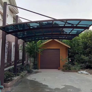 OEM Moderne Extérieur <span class=keywords><strong>En</strong></span> Aluminium Auvent Polycarbonate Auvent Toit Patio Carport Garages Bois Traité À La Chaleur Cadre Métallique Durable - Product Image 3
