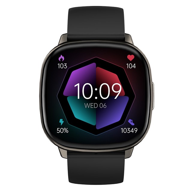 HD17 Air 1.73 Inch AMOLED Screen Smart Watch -compatible Call Health Monitor Wristwatch for Sports - Black