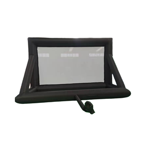 Écran de cinéma gonflable extérieur de 16 pieds, prêt à l'emploi en usine, pour publicité, projecteur, fêtes de famille, tissu BLACK CRYSTAL - Product Image 4