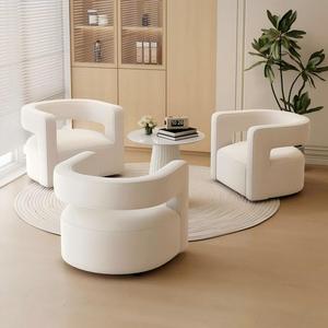 Muebles de Salón, Sillón de Terciopelo Verde de Lujo para Recepción, Sala de Espera, VIP, Asientos Modernos con Mesa Lateral de Mármol - Product Image 3