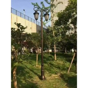 LED Courtyard Lights Double <b>Head</b> 3M Height Antique <b>Style</b> European Design Outdoor Garden Lighting - Product Image 2