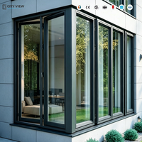 Ventana Abatible de Aluminio con Rotura de Puente Térmico, Doble Vidrio, Impermeable, para Uso Residencial