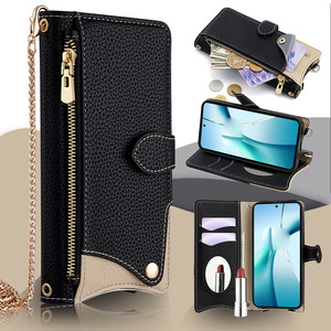 เคสโทรศัพท์หนัง PU หรูหราพร้อมที่ใส่บัตรแบบกระเป๋าสตางค์คาดลำตัวแม่เหล็กสำหรับ iPhone 16 Pro Max - Product Image 1