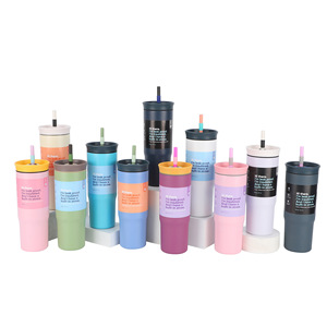 Termo de Acero Inoxidable 304 de Doble Pared con Aislamiento al Vacío, de Gran Capacidad (24oz), con Pajita - Product Image 3
