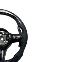 Volant sport personnalisé bleu à 3 branches en fibre de carbone forgée pour F30 F31 F34 F35 F80 F82 M3 M Série 3 35mm