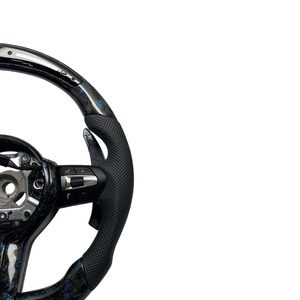 Volante Deportivo Personalizado de Fibra de Carbono Forjado de 3 Radios en Color Azul para F30 F31 F34 F35 F80 F82 M3 M Serie 3 35mm - Product Image 3