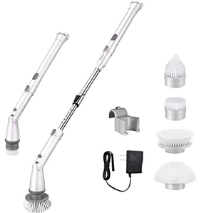 Electric Automatic Spin Toilet Floor Scrubber Cleaning Brush Cordless Toilet Scrubber