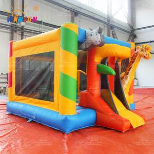 Château gonflable WINSUN Giraffe Fun House pour enfants, avec toboggan latéral, idéal pour jouer et sauter en extérieur - Product Image 3