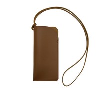 Étui à lunettes portable pour l'extérieur, organiseur de voyage pour lunettes avec cordon, housse en cuir PU