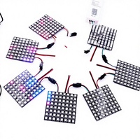 Écran LED flexible à pixels, écran souple couleur pleine, 8*32 RGB programmable WS2812B, affichage extérieur, PCB noir