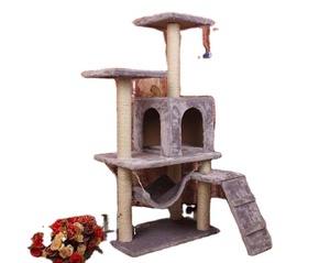 Bán Buôn Sang Trọng Lớn Thông Minh Gỗ Chuối Lá Mèo Cây Vật Nuôi Mèo Cây Nhà Đồ Chơi - Product Image 1