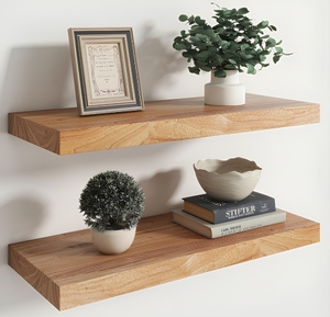 Étagère murale flottante rectangulaire en bois moderne et durable avec support <span class=keywords><strong>invisible</strong></span> pour le rangement domestique – Vente en gros fabricant - Product Image 2