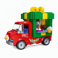 Set de Bloques de Construcción de Camión de Bebidas Navideño Personalizado de 315 Piezas, Juguete de Construcción 3D DIY con Caja de Regalo, Ladrillos STEM, Marca Privada OEM