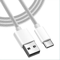 Kabel Data USB pengisi daya cepat, kualitas tinggi 1M 2M 3A nilon kepang kabel Data 3A kawat IOS USB C Tipe C kabel pengisi daya untuk iPhone 16 untuk Samsung