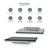 Personnalisé 4G RAM 128G SSD 17 "J1900 Panneau industriel à écran tactile sans ventilateur Pc Ip65 Étanche TPM2.0 Ordinateurs automatiques
