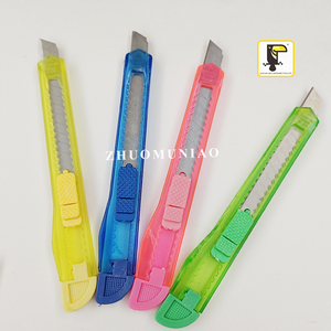 <span class=keywords><strong>Petit</strong></span> 9Mm Transparent En Plastique Art Artisanat Passe-Temps Bureau Papier Peint Cutter <span class=keywords><strong>Couteau</strong></span> Utilitaire pour Papier Échantillon Gratuit - Product Image 2