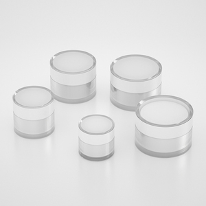 0.5 Oz 1oz 3oz 4 Oz 5oz Cosmetic Transparent Empty Cream Packaging Body Lip Scrub Acrylic Frosted Cosmetics Jar With White Lid