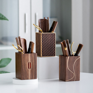 Walnut Wood <b>Tea</b> <b>Set</b> Six Gentlemen Kung Fu <b>Tea</b> Tools Square Shape High End <b>Tea</b> Brewing Kit Afternoon <b>Tea</b> Use - Product Image 2