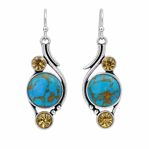 Orecchini floreali vintage, orecchini pendenti a forma di fiore, gioielli di moda in stile retrò per donna - Product Image 1