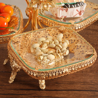 Plateau à fruits en verre trempé de qualité supérieure à 3 niveaux, support de présentation de gâteaux, accessoires pour mariage et fêtes, fournitures festives, support pour desserts et en-cas