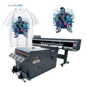 Doppia testa XP600/i3200 60cm DTF stampante trasferimento di calore t-shirt macchina da stampa shaker e asciugatrice dtf stampante stampa digitale mach