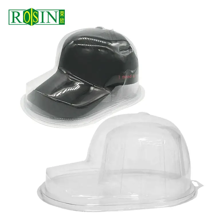 Customized Cheap Waterproof Plastic Snapcap Packaging Clear Blister Clamshell For Baseball Caps Hip Pop Hats Display Case Holder