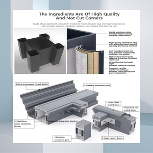 Panneaux de véranda en alliage d'aluminium, <span class=keywords><strong>maison</strong></span> en verre rétractable 4 saisons, ferme, jardin extérieur, patio, gazebo, anti-corrosion, écologique - Product Image 2
