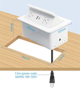 Wireless Charging Socket Hidden <strong>Plug</strong> Table Top Sockets - Product Image 4