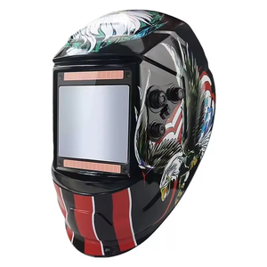<span class=keywords><strong>Masque</strong></span> de soudage panoramique PP pour <span class=keywords><strong>4</strong></span> <span class=keywords><strong>capteurs</strong></span> d'arc, double alimentation solaire/batterie Li, technologie des couleurs véritables, DIN5-13 réglable, design aigle - Product Image 2