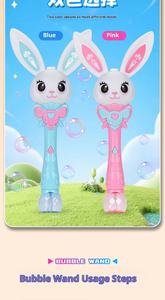 Baguette à bulles électrique en forme de lapin, machine à bulles de savon, jouet amusant pour enfants, fabricant de bulles, jouets à bulles pour enfants - Product Image 5
