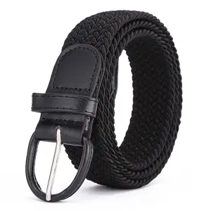 Factory OEM ODM Woven Golf Belt For Men Women Unisex Stretch Nylon Polyester Webbing Braided Elastic Belt