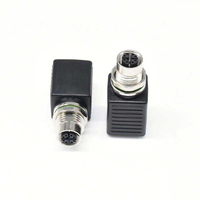 Connecteurs Ethernet M12 RJ45 8 broches de type X Code, femelles et mâles, droits et coudés, adaptateurs pour caméras industrielles, alimentation, étanches IP67