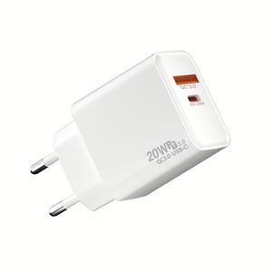 Cargador de Teléfono USB C PD de 20 W para EE. UU., UE y Reino Unido, Cargador de Pared USB Tipo C, Bloque de Carga de Viaje A+C - Product Image 4