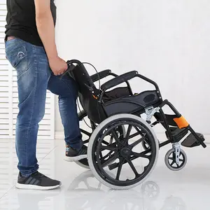Sıcak satış katlanır yaşlı terapi malzemeleri uzanmış katlanabilir hafif tekerlekli sandalye satılık serebral Palsy tekerlekli sandalye kullanılan