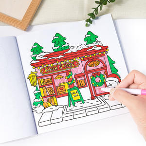 Creativo DIY Niños Niñas Regalo de vacaciones Libro de dibujo Tema de Navidad Doodle Libros para colorear para adultos y niños - Product Image 1