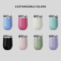 GY 2022 500PCS Vaso Térmico de Acero Inoxidable 304 de 12oz con Logotipo Personalizado y Tapa con Pajita para Pequeñas Marcas