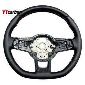 Volant en cuir suédé italien personnalisé YTcarbon pour <span class=keywords><strong>Golf</strong></span> MK7 VII GLI GTI <span class=keywords><strong>GTD</strong></span> GTE R-line, pièces automobiles modifiées, accessoires de voiture - Product Image 2