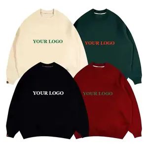 Custom Halloween Kerst Thema Sweatshirts Sublimatie Unisex Bedrukt Katoen Mannen Oversized Ronde Hals Sweatshirts Hoodie