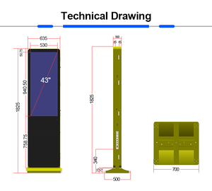 Đôi hai mặt tầng thường vụ Đám Mây Kết Nối Kỹ Thuật Số Biển Hiển Thị lcd quảng cáo máy nghe nhạc - Product Image 6