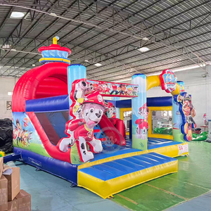 Castillo Inflable <span class=keywords><strong>de</strong></span> la Patrulla Canina con Tobogán, Juguetes <span class=keywords><strong>de</strong></span> la Patrulla Canina en 3D, Castillo Inflable para Fiestas Infantiles - Product Image 2