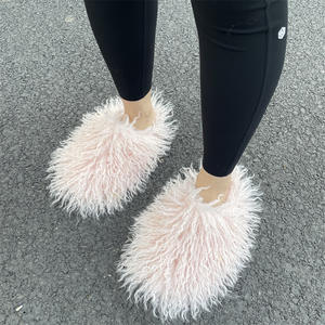 รองเท้าแตะขน<span class=keywords><strong>ยาว</strong></span>นุ่มมีขน<span class=keywords><strong>ยาว</strong></span>สีน้ำตาลสำหรับผู้หญิงใช้ในห้องนอนฤดูหนาว - Product Image 5