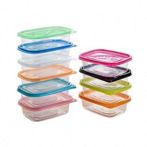 Juego de 7 Cajas de Almacenamiento de Plástico Rectangulares Modernas, Color Arcoíris, para Alimentos Secos, Aptas para Alimentos, para Cocina, Suministro del Fabricante, en Caja de Cartón - Product Image 3