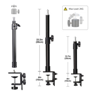Bàn núi đứng 35-60cm <span class=keywords><strong>Tabletop</strong></span> C kẹp núi đứng có thể điều chỉnh bảng nhôm ánh sáng đứng với 1/4 "chủ đề - Product Image 3