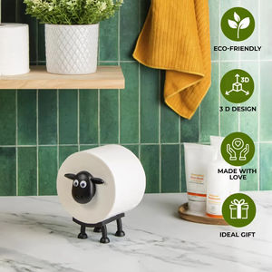 Moderno Soporte de Papel Higiénico de Plástico con Forma de Oveja, Divertido Soporte de Rollo de Papel para Baño, Bonito Soporte de Papel Decorativo con Forma de Oveja Negra, Accesorios para el Baño - Product Image 2