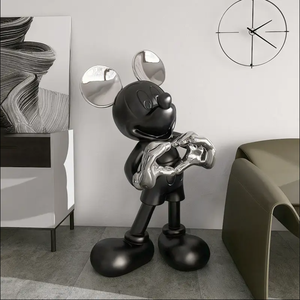 Escultura de <span class=keywords><strong>Mickey</strong></span> para Decoración del Hogar, Estatuas de <span class=keywords><strong>Mickey</strong></span> <span class=keywords><strong>Mouse</strong></span> de Fibra de Vidrio de Tamaño Real, Escultura de <span class=keywords><strong>Mickey</strong></span> Pintada - Product Image 3
