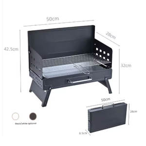 شوايات فحم قابلة للطي للتخييم في الهواء الطلق باللون الأسود - Product Image 1